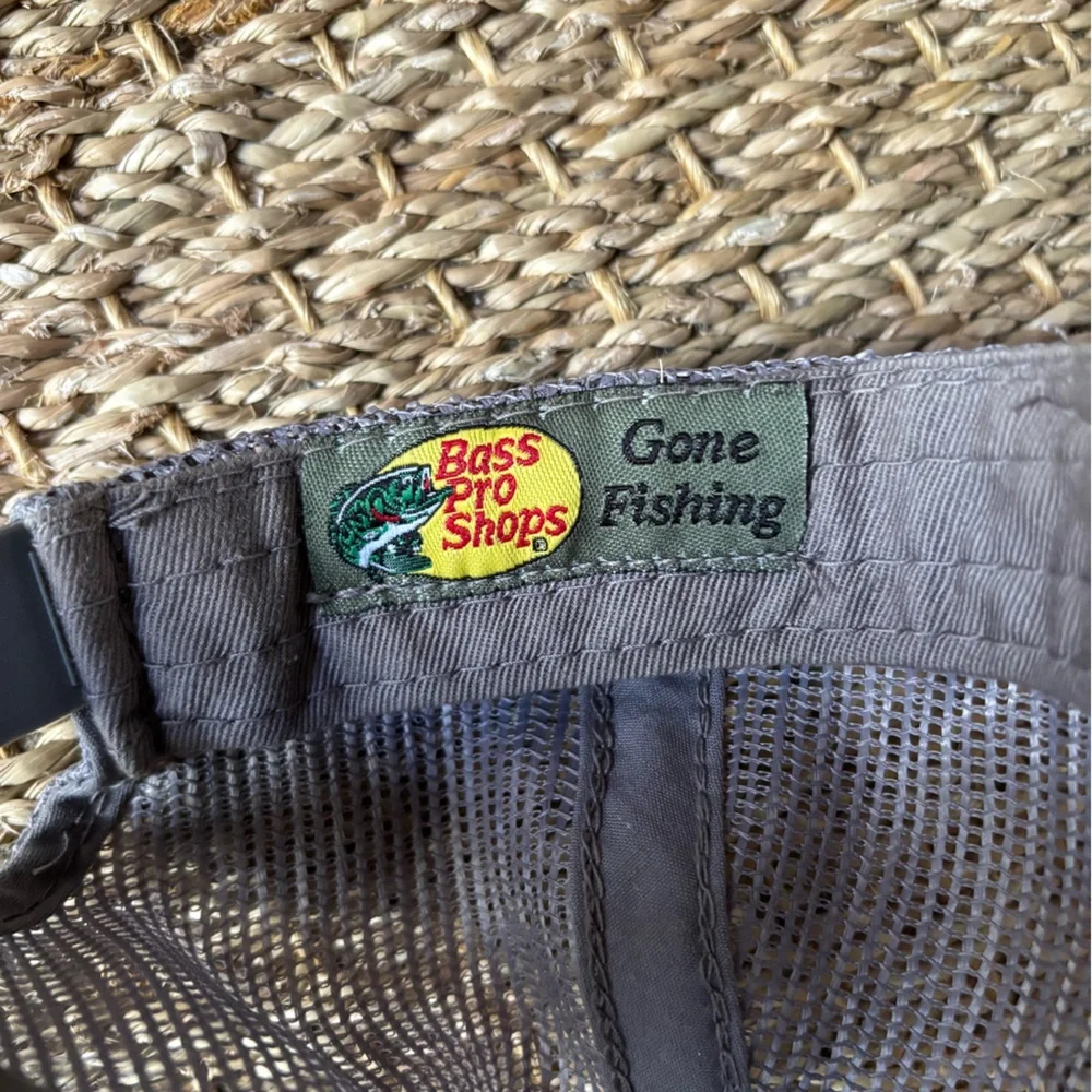 Bass Pro Shops Mesh Adjustable Trucker Hat - Khaki - Picture 6 of 10